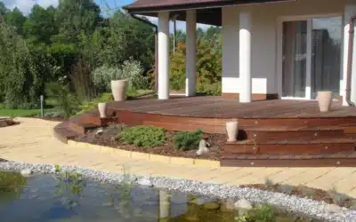 Ogród przydomowy z oczkiem wodnym