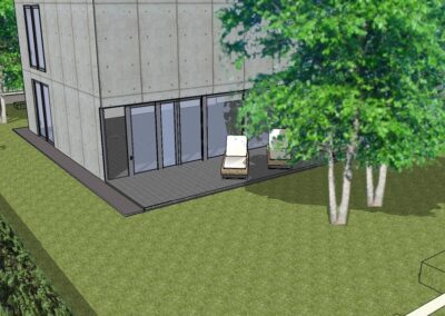 wizualizacja do projektu ogrodu minimalistycznego