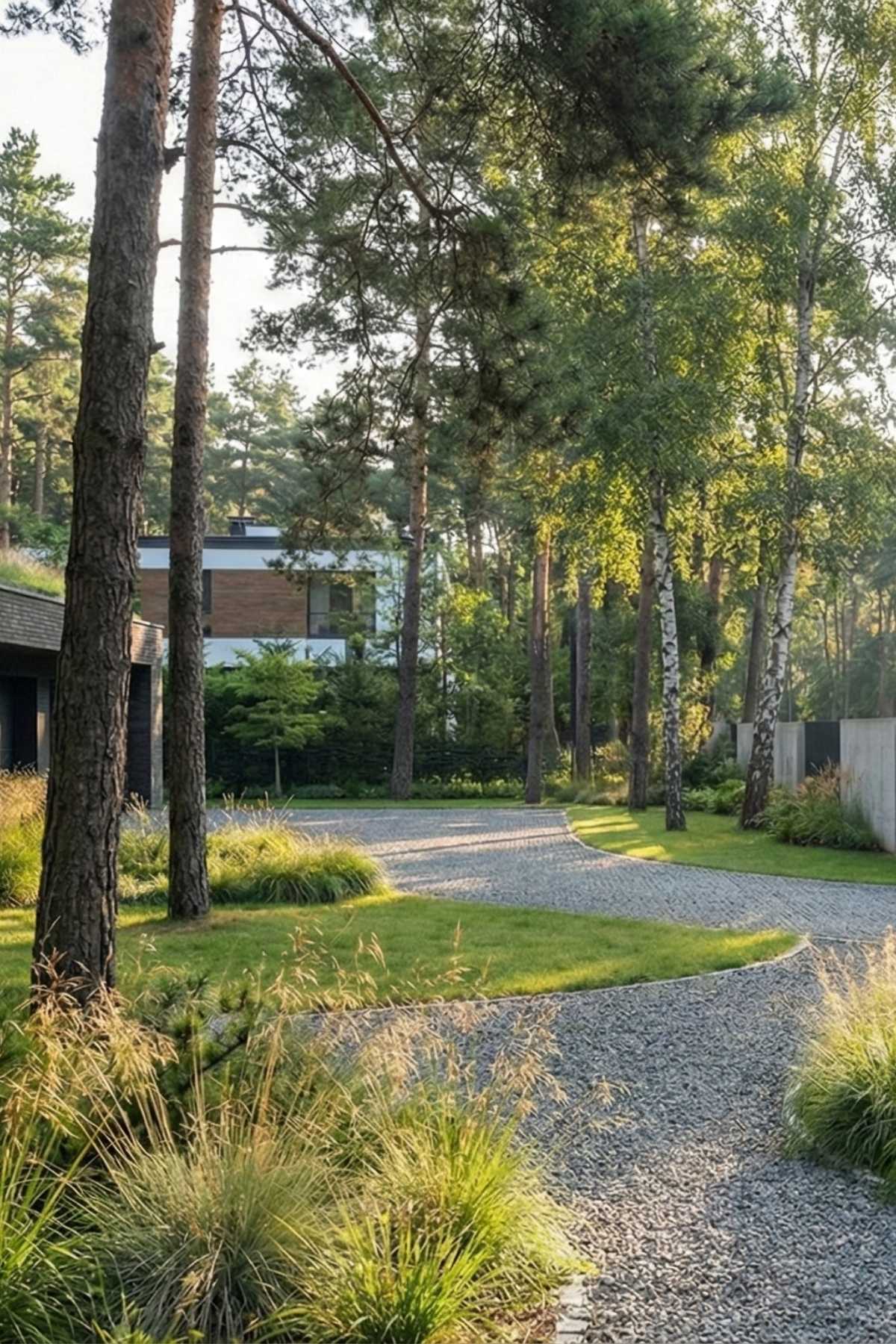 Projekt ogrodu leśnego Józefów gordo studio ogrody 3 (3) widok na ogród przy rezydencji